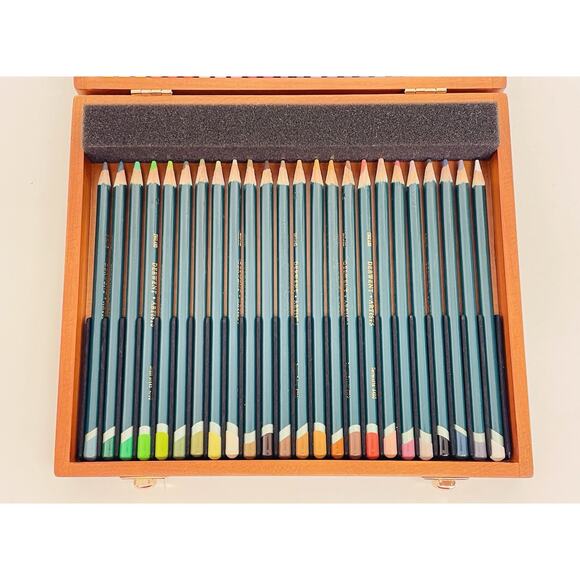 Derwent 48 Blendable Color Pencils w/ Wooden Gift Box Professional Quality New - Picture 5 of 9